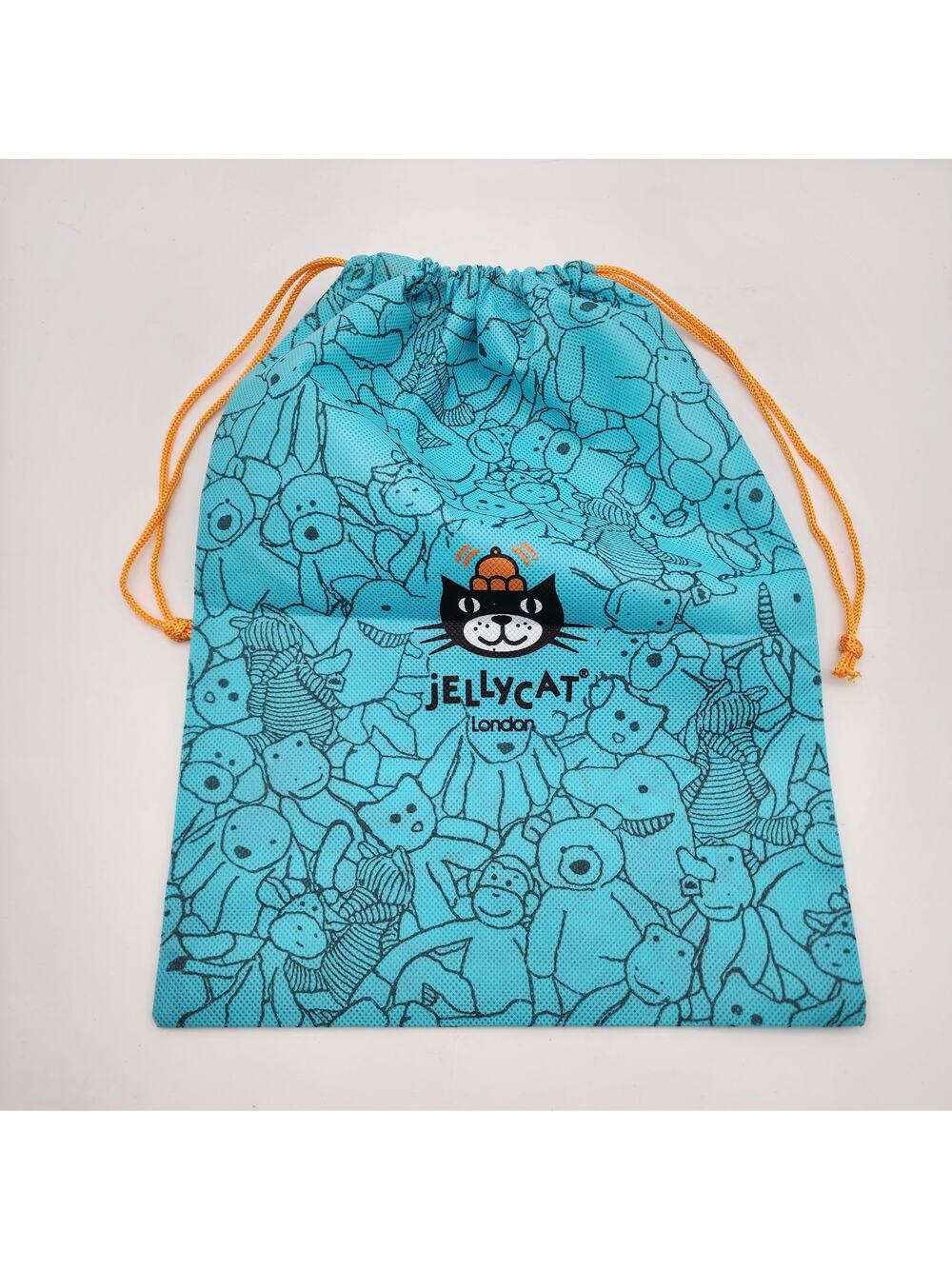Jellycat London Drawstring Gift Dust Bag 15.5 x 11 Blue Plush Toy Storage Tote